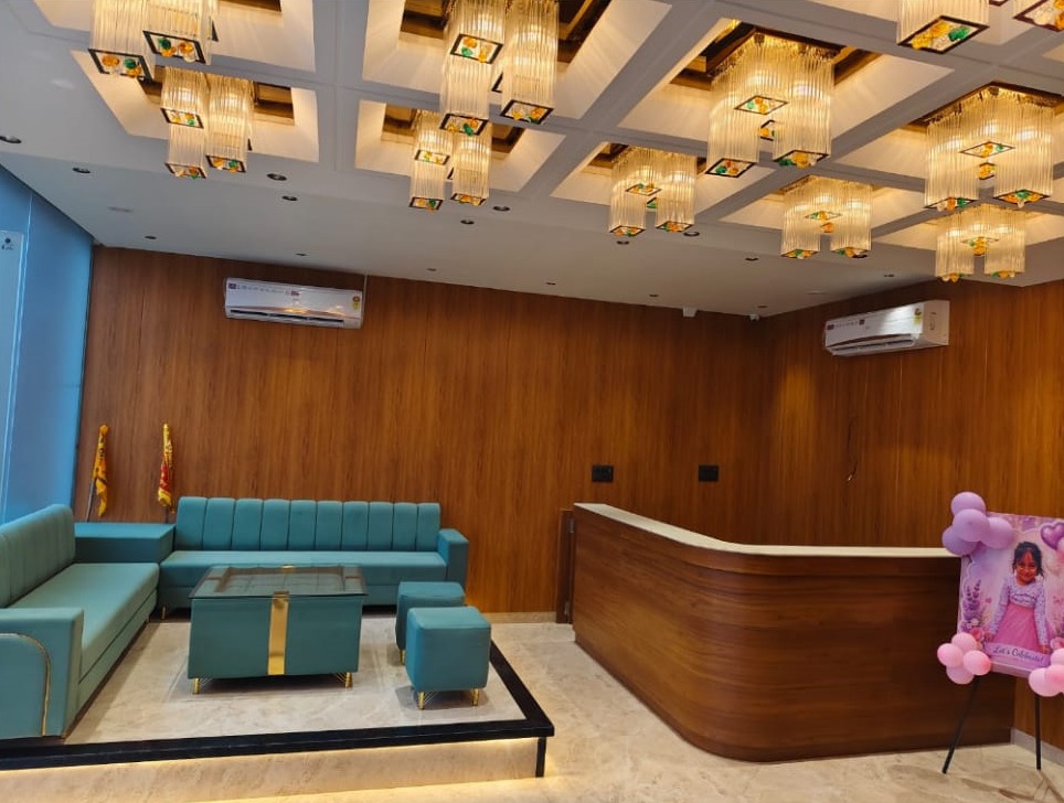 Versatile event venue space at Satyvan Hotel set up for corporate meetings, business conferences, and team events near Deo Bagh